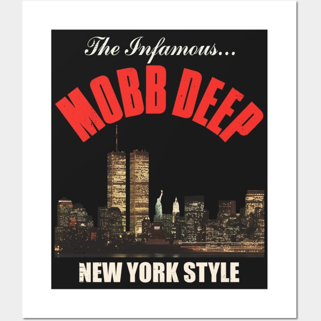 Mobb Deep 90s Hip Hop New York Skyline Wall Art by darklordpug